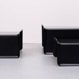 Rosenthal Large Black Fiberglass nesting tables 1970s Germany