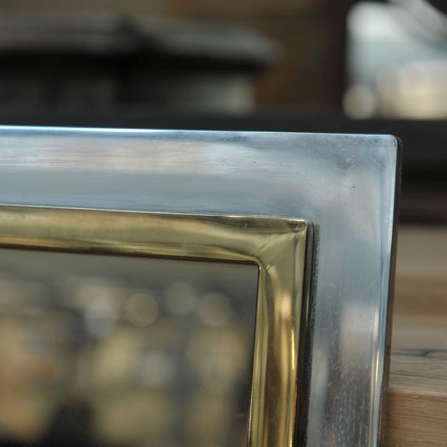 Chrome and brass mirror 1970