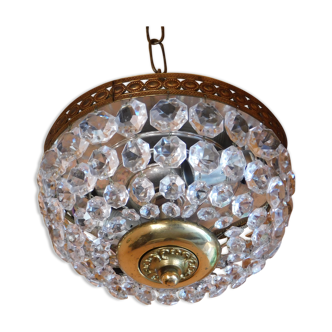 Lustre corbeille pampilles ø 20 cm