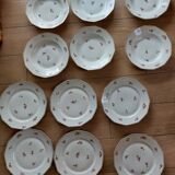 Set of 12 floral porcelain plates