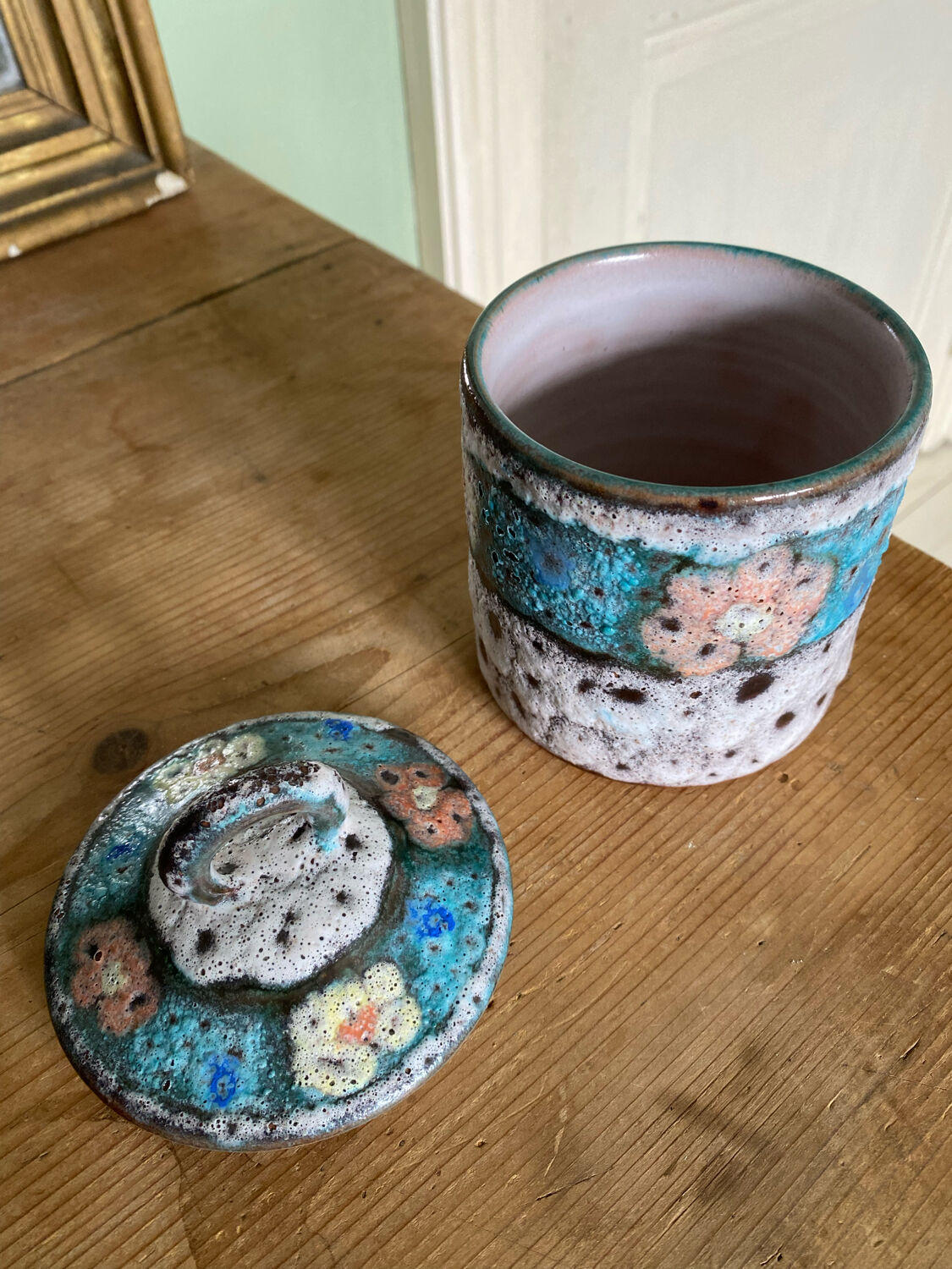 Small ceramic pot fat lava studios Vulcain France