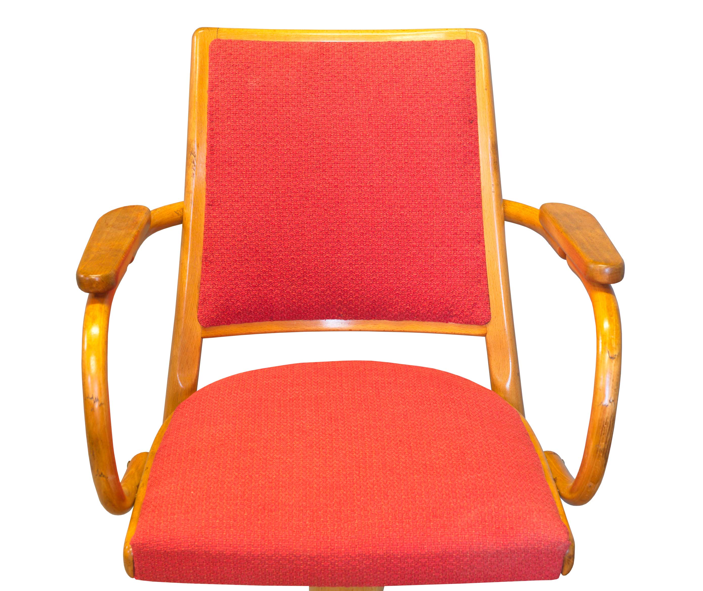 1950's Bentwood Swivel Armchair by Ligna Prague