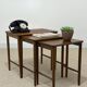 Set of 3 Scandinavian nesting tables in teak – 1960s