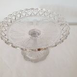 Old cup in molded glass colorless decorative table mignardises
