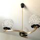Lustre 3 feux laiton 1950