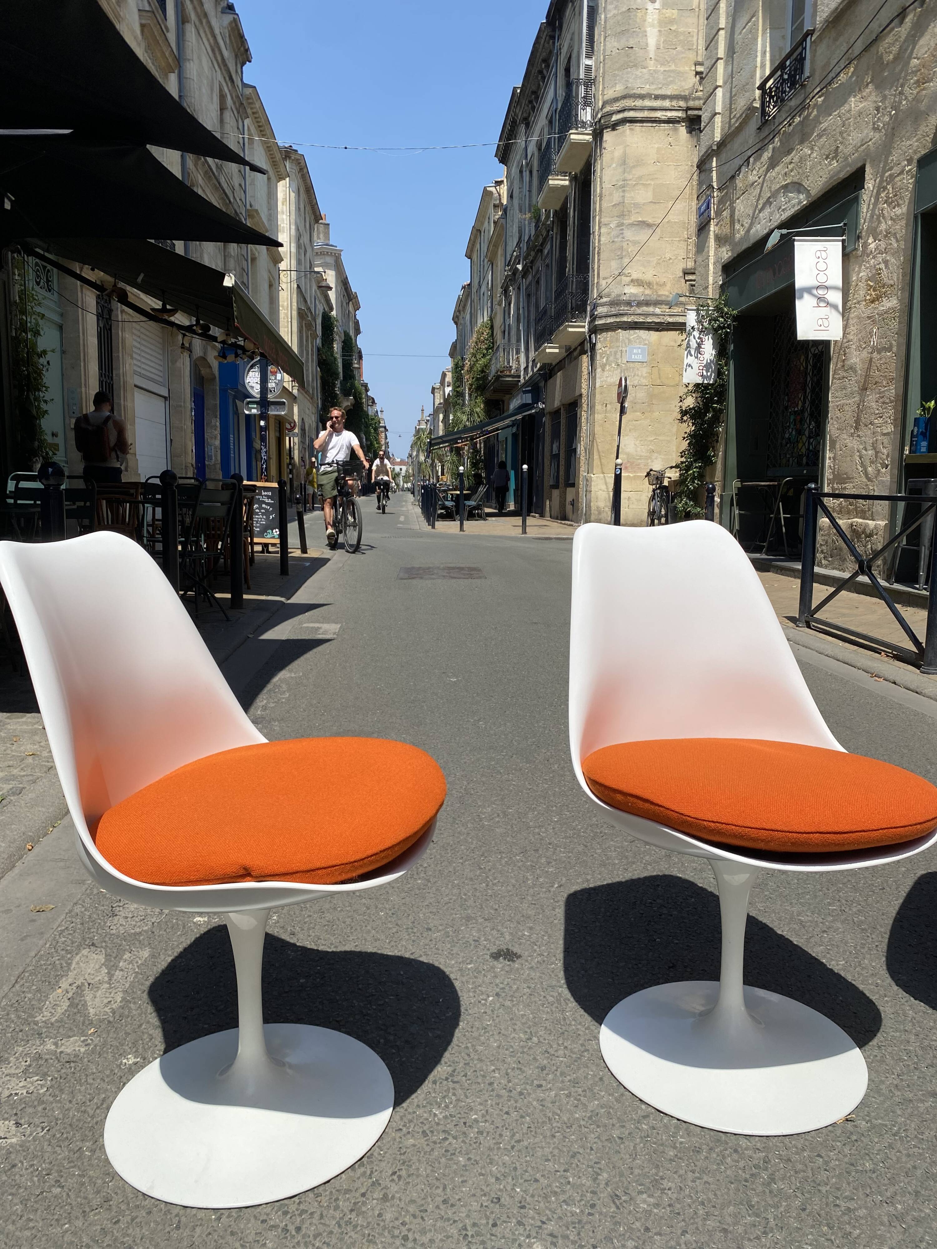 Tulip chairs by eero saarinen for knoll