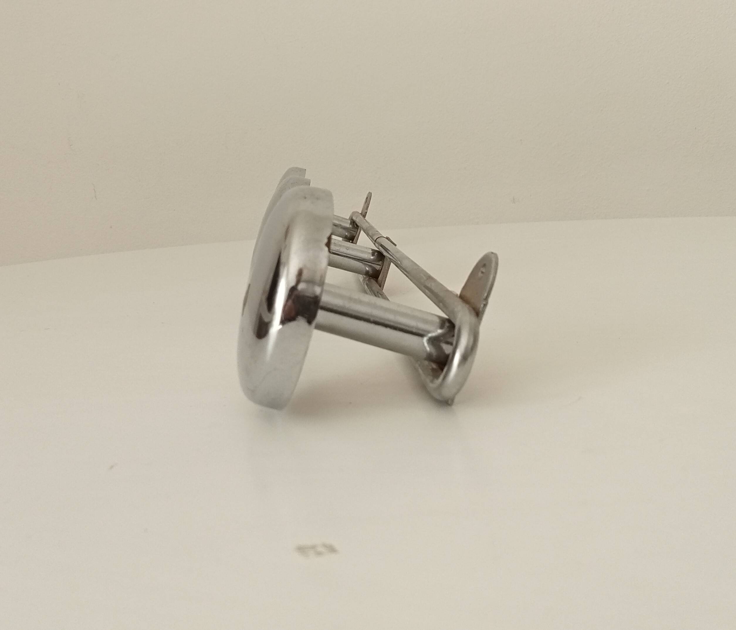 Vintage chrome wall coat rack from the 70s
