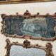 Fireplace Mirror Or Trumeau, Oil On Canvas And Gilded Wood, 18th Century