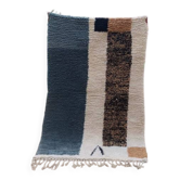 Handmade grey Moroccan rug, Berber wool rug 150/250 cm.