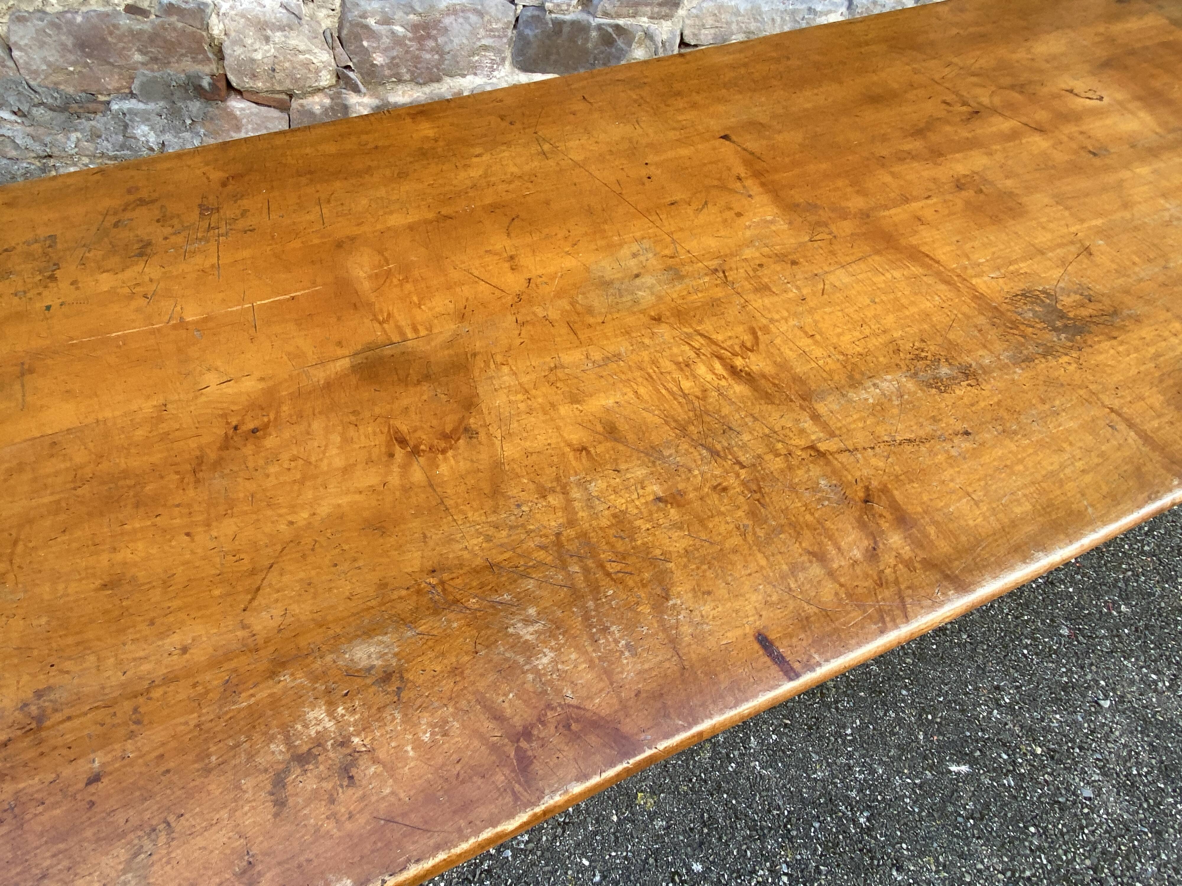 Large Alsatian winstub bistro restaurant cafe table 1930