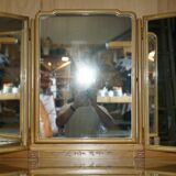 Chinoiserie dressing table in walnut with stool