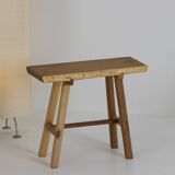 Contemporary handcrafted stool in solid oak and ash wood