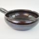 Ebony enameled ceramic fondue pot signed André Martin Vallauris 1950s