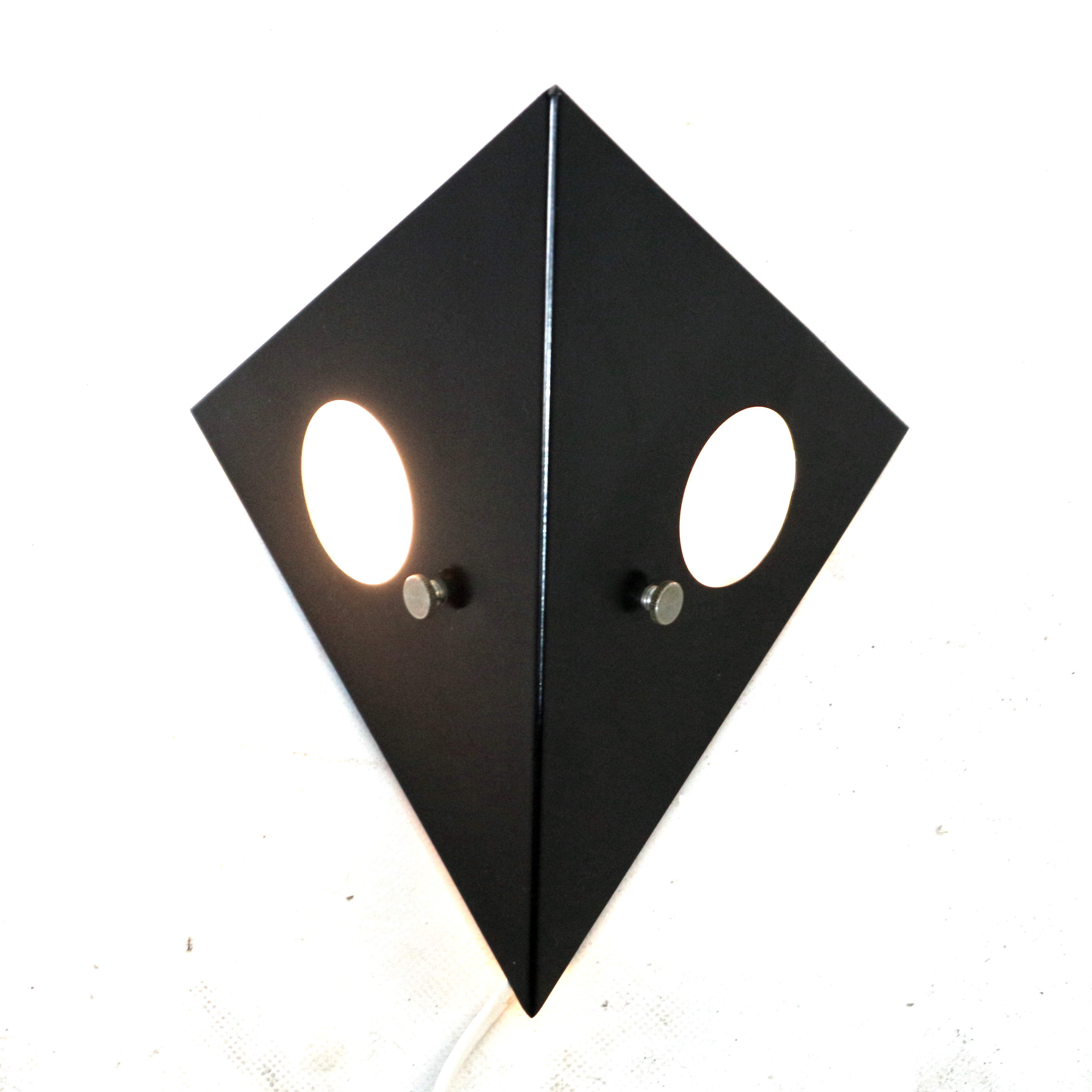 Black metal 'Night Owl' wall lamp for Raak, The Netherlands 60s