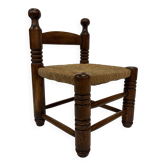 Vintage French wicker chair Charles Dudouyt Design