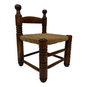 Vintage French wicker chair Charles Dudouyt Design