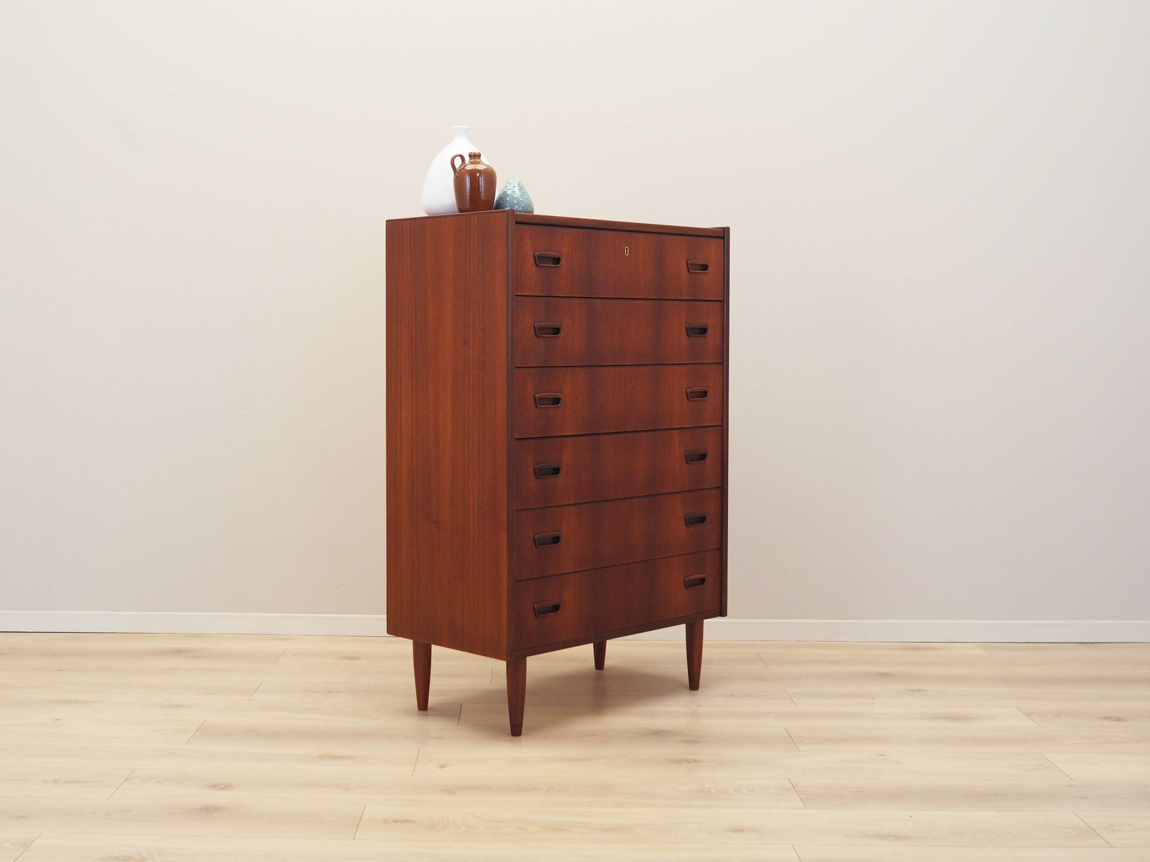 Teak chest of drawers, Danish design, 1970s, production: Denmark