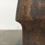 Brutalist ceramic vase in German mid-century style by Gerhard Liebenthron, 1969.