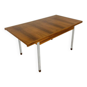 Extendable Vintage teak diningtable with Chrome legs by Alfred Hendrickx Belform