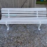 Wrought Iron and Wood Bench from the 60s