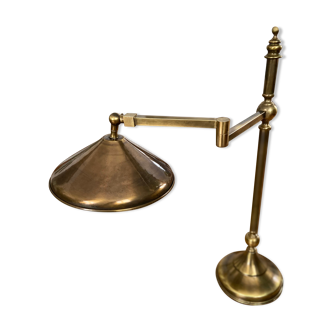 Vintage 1950s gold brass lamp