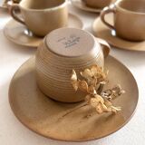 French stoneware cup and saucer