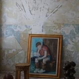 Oil painting by Jørgen Sejersen, Mid-century Modernism, 1960s