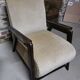 Paire de Fauteuils club / Chauffeuse vintage 50's , pieds compas