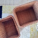 Pair of wicker baskets - wicker planters