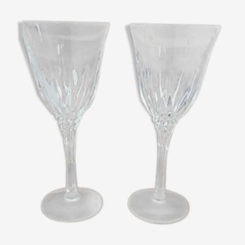 2 white wine glasses Cristal d'Arques