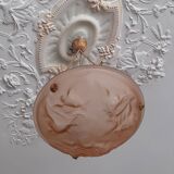 Glass paste lustre, pink