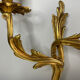 2 antique wall sconces in gilded bronze, Louis XV style