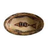Centre de table de terre cuite berbère au poisson ancien vers 1950