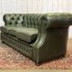 1970s leather Chesterfield three-seater sofa