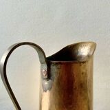 Old hammered copper water jug - artisanal work
