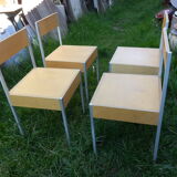 Set of 4 chairs Swiss 1980