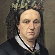 Tableau huile sur toile XIX portrait Chevalier d’Eon