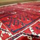 Vintage carpet turkmen engsi handmade 124cm x 165cm 1970s - 1c431