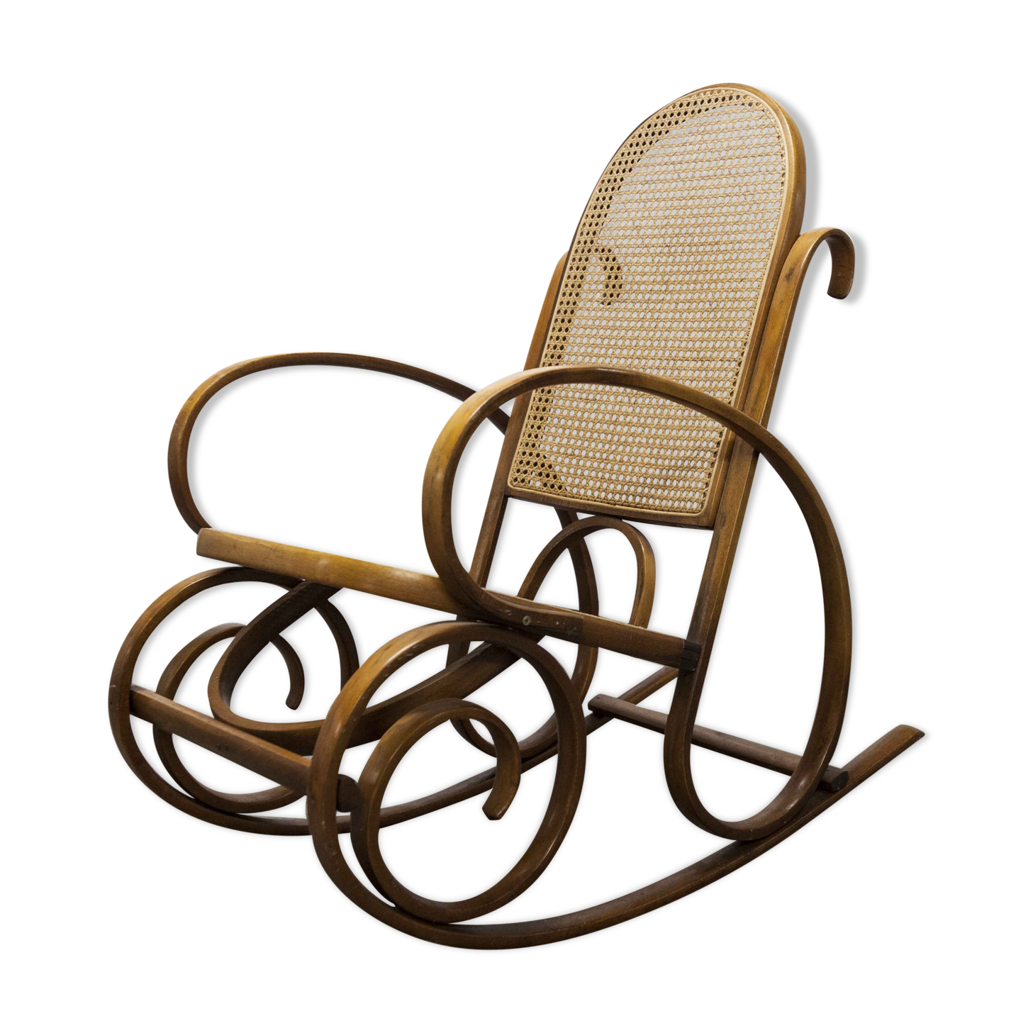 Rocking-chair Thonet 1900 cannage
