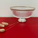 Art Deco glass cup with silver metal foot