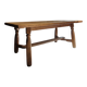 Solid oak dining table, brutalist, 1950.