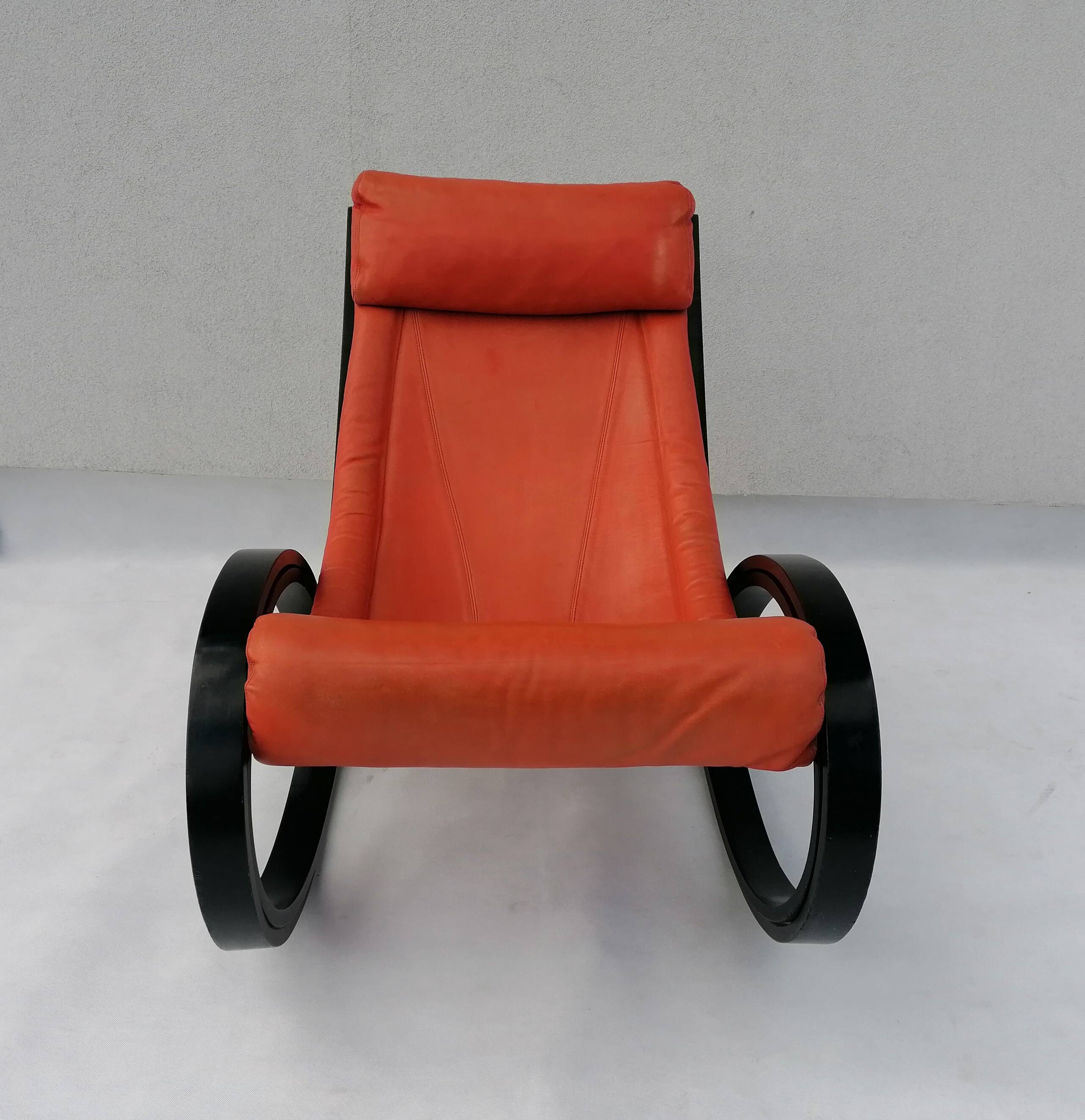 Sgarsul Rocking Chair by Gae Aulenti for Poltronova, 1960s