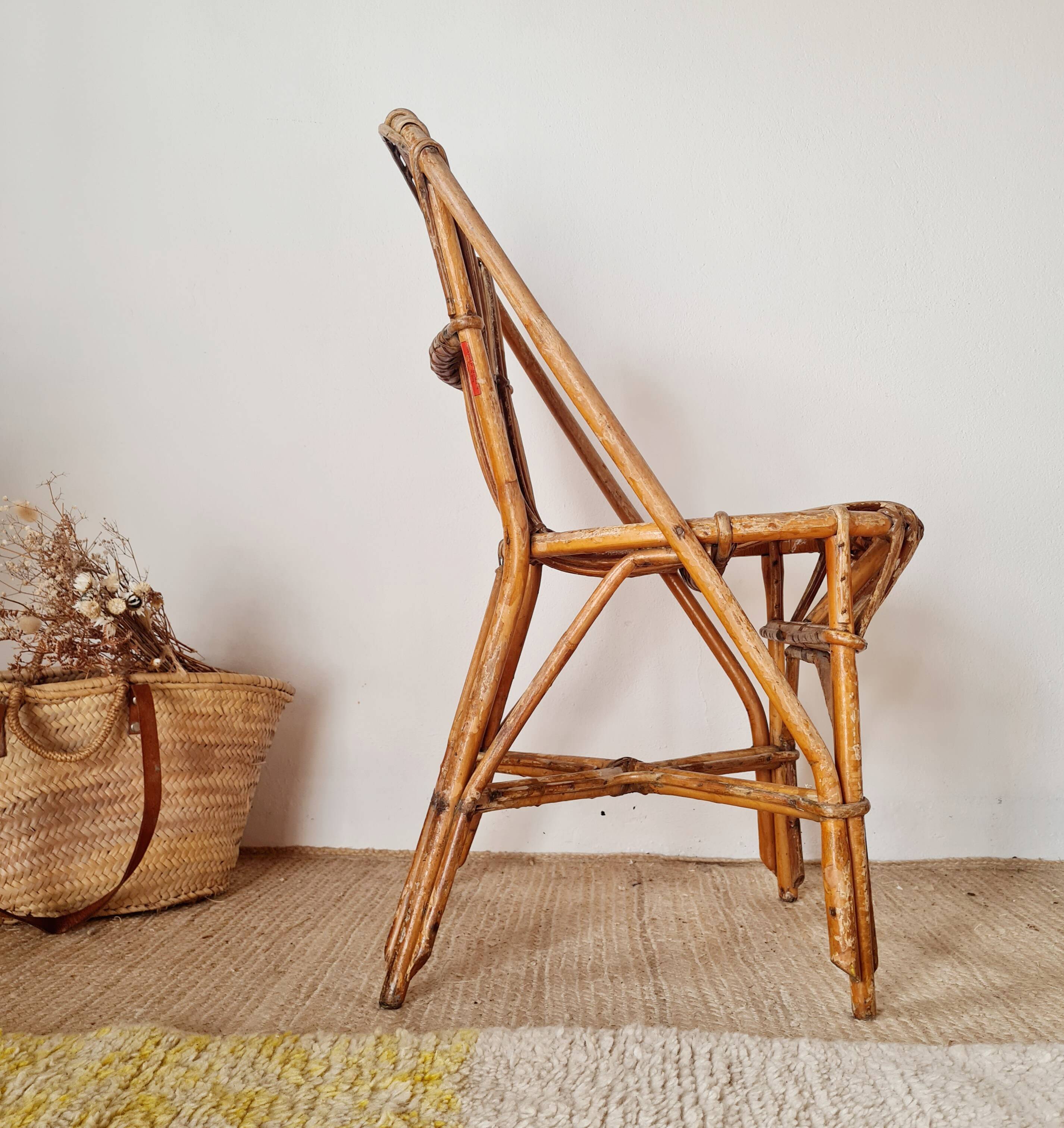 Vintage Hardy rattan bistro chair