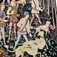 Antique handwoven tapestry Medieval Hunt Unicorn 20th century