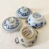 Two fine earthenware cream pots, Japanese service, Creil and Montereau, 19th century