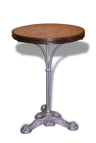Table guéridon de bistrot en fonte et dessus marbre