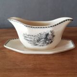 Boch La Louvière earthenware gravy boat