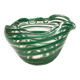 Murano Glass Bowl or Ashtray with Green Canes and Aventurine Glass, Italy