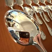 Christofle pearls, dessert cutlery 12 forks 12 spoons 17cm