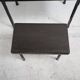 Brutalist nesting table in ebonized oak and wrought iron